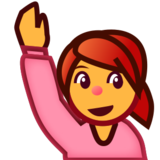 Person Raising Hand on emojidex 1.0.19
