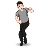 Man Dancing: Light Skin Tone on emojidex 1.0.19