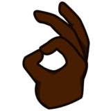 OK Hand: Dark Skin Tone on emojidex 1.0.19