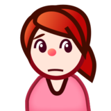 Person Frowning: Light Skin Tone on emojidex 1.0.19