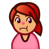 Person Pouting: Medium Skin Tone on emojidex 1.0.19