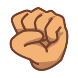 Raised Fist: Medium Skin Tone on emojidex 1.0.19