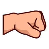 Right-Facing Fist: Medium-Light Skin Tone on emojidex 1.0.19
