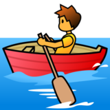Person Rowing Boat on emojidex 1.0.19