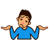 Person Shrugging: Medium Skin Tone on emojidex 1.0.19