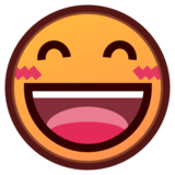 Grinning Face with Smiling Eyes on emojidex 1.0.19