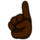 Index Pointing Up: Dark Skin Tone on emojidex 1.0.19