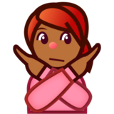 Person Gesturing No: Medium-Dark Skin Tone on emojidex 1.0.22