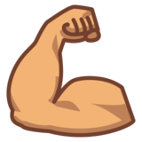 Flexed Biceps: Medium Skin Tone on emojidex 1.0.22