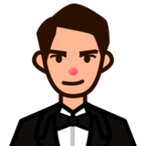 Person in Tuxedo: Medium-Light Skin Tone on emojidex 1.0.22