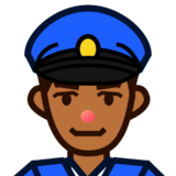 Police Officer: Medium-Dark Skin Tone on emojidex 1.0.22