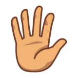 Hand with Fingers Splayed: Medium Skin Tone on emojidex 1.0.22