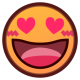 Smiling Face with Heart-Eyes on emojidex 1.0.22