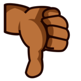 Thumbs Down: Medium-Dark Skin Tone on emojidex 1.0.22
