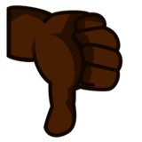 Thumbs Down: Dark Skin Tone on emojidex 1.0.22