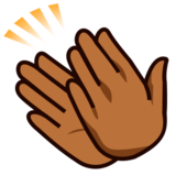 Clapping Hands: Medium-Dark Skin Tone on emojidex 1.0.24