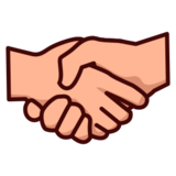 Handshake: Medium-Light Skin Tone on emojidex 1.0.24