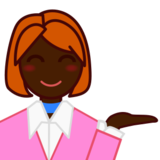 Person Tipping Hand: Dark Skin Tone on emojidex 1.0.24