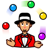 Person Juggling: Medium Skin Tone on emojidex 1.0.24