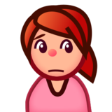 Person Frowning: Medium-Light Skin Tone on emojidex 1.0.24