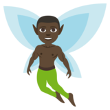 Man Fairy: Dark Skin Tone on JoyPixels 3.1