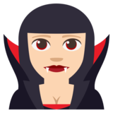 Woman Vampire: Light Skin Tone on JoyPixels 3.1