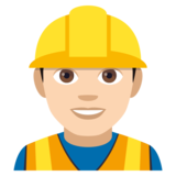 Construction Worker: Light Skin Tone on JoyPixels 4.0