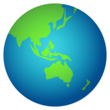 Globe Showing Asia-Australia on JoyPixels 4.0
