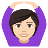 Person Gesturing OK: Light Skin Tone on JoyPixels 4.0