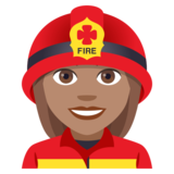 Woman Firefighter: Medium Skin Tone on JoyPixels 4.0