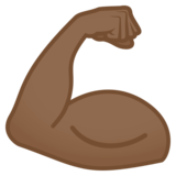Flexed Biceps: Medium-Dark Skin Tone on JoyPixels 4.0