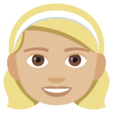 Girl: Medium-Light Skin Tone on JoyPixels 4.0