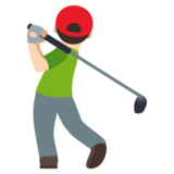 Person Golfing: Light Skin Tone on JoyPixels 4.0