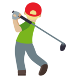Person Golfing: Medium-Light Skin Tone on JoyPixels 4.0