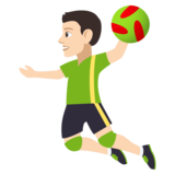 Person Playing Handball: Light Skin Tone on JoyPixels 4.0
