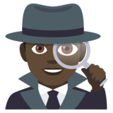 Man Detective: Dark Skin Tone on JoyPixels 4.0