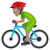 Man Biking: Medium Skin Tone on JoyPixels 4.0