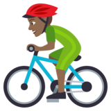 Man Biking: Medium-Dark Skin Tone on JoyPixels 4.0