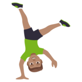 Man Cartwheeling: Medium Skin Tone on JoyPixels 4.0