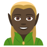 Man Elf: Dark Skin Tone on JoyPixels 4.0