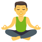 Man in Lotus Position on JoyPixels 4.0