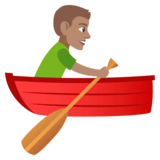 Man Rowing Boat: Medium Skin Tone on JoyPixels 4.0