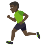 Man Running: Dark Skin Tone on JoyPixels 4.0