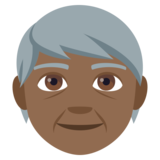 Older Person: Medium-Dark Skin Tone on JoyPixels 4.0