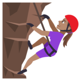 Person Climbing: Medium Skin Tone on JoyPixels 4.0