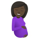 Pregnant Woman: Dark Skin Tone on JoyPixels 4.0