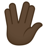Vulcan Salute: Dark Skin Tone on JoyPixels 4.0