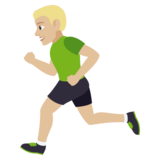 Person Running: Medium-Light Skin Tone on JoyPixels 4.0