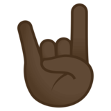 Sign of the Horns: Dark Skin Tone on JoyPixels 4.0