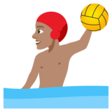 Person Playing Water Polo: Medium Skin Tone on JoyPixels 4.0